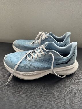 Light Blue Women's Running Sneakers - hokas good condition